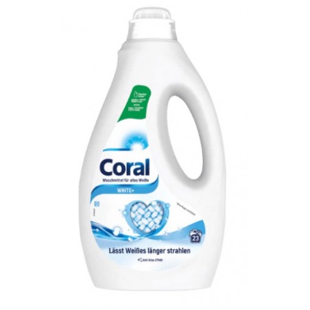 Coral White+ Płyn do Prania Białych Tkanin 1,15l