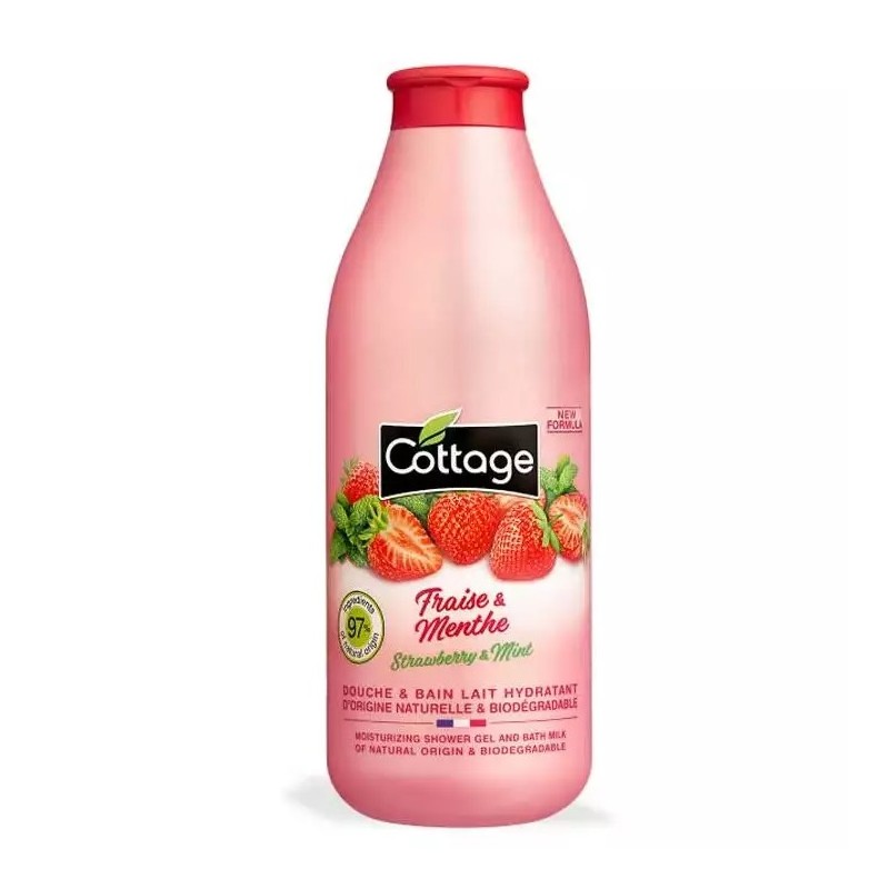 COTTAGE Truskawka Mięta Żel do Mycia 750ml FRANCJA