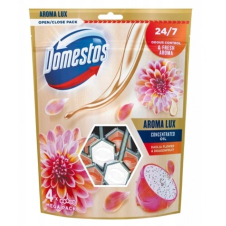 Domestos Aroma Lux Zawieszki do WC Dragonfruit 4 sztuki