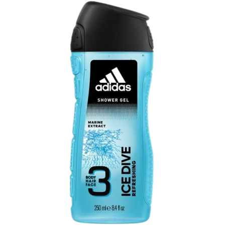 Adidas Ice Dive Żel pod Prysznic 3w1 Marine Extract 250ml
