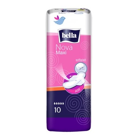 Bella Nova Maxi Podpaski Higieniczne ze Skrzydełkami 10 sztuk