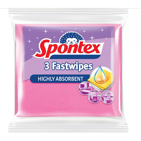 Spontex Fastwipes Chłonne Ściereczki 3 sztuki