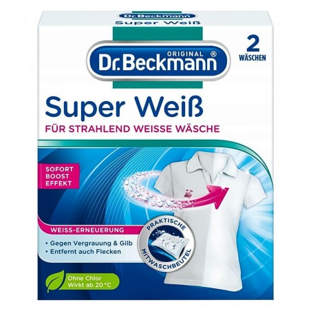 Dr. Beckmann Super Weiss Saszetki Wybielające 2x40g