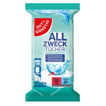 Gut&Gunstig Uniwersalne Chusteczki Czyszczące Frischeduft 80 sztuk