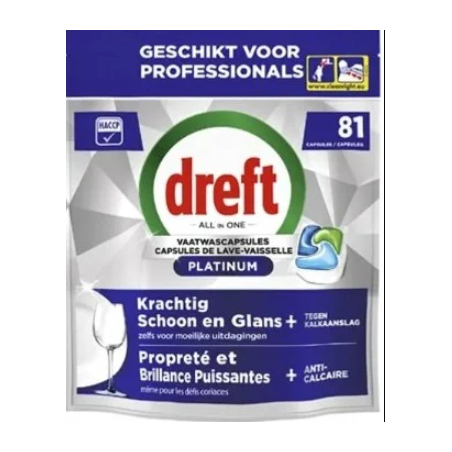 Dreft Platinum Kapsułki do Zmywarki Original 81 sztuk