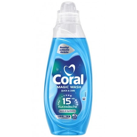Coral Magic Wash Quick&Care Płyn do Prania do Ubrań Sportowych i Syntetycznych 840ml