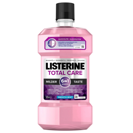 Listerine Total Care Mild Taste Smooth Mint Płyn do Płukania Jamy Ustnej 500 ml