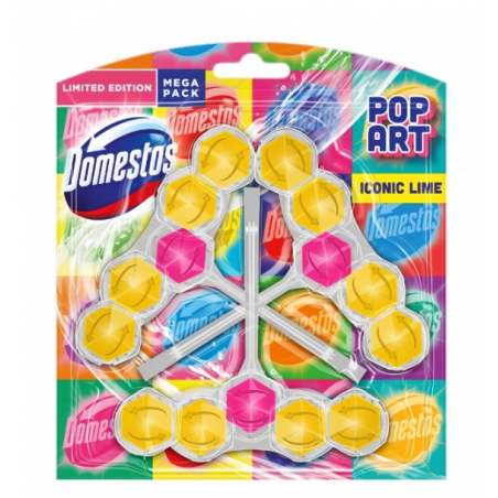Domestos Pop Art Zawieszki do WC Iconic Lime 3 sztuki