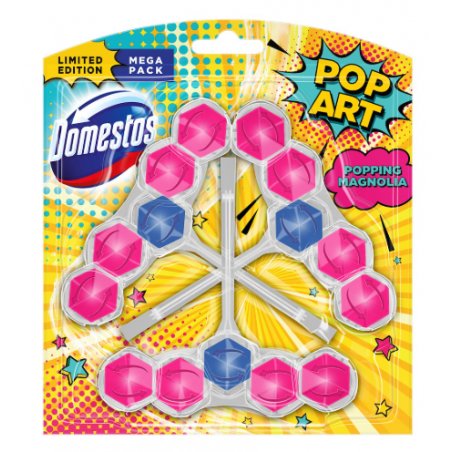 Domestos Pop Art Zawieszki do WC Popping Magnolia 3 sztuki