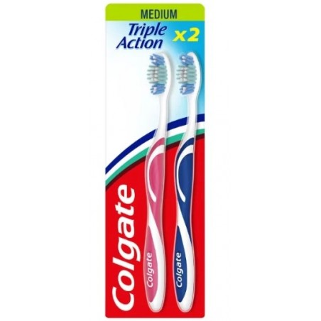 Colgate Triple Action Szczoteczka do Zębów Medium 2 sztuki