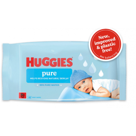 Huggies Pure Chusteczki Nawilżane 48 sztuk