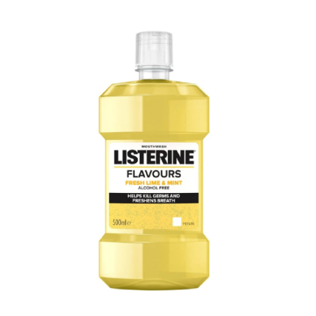 Listerine Lime Mint Płyn do Płukania Jamy Ustnej Bez Alkoholu 500 ml
