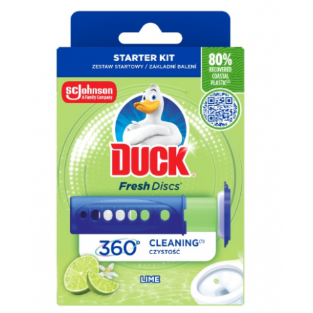 Duck Fresh Discs Lime Krążki Żelowe do WC Starter 6 sztuk 35ml