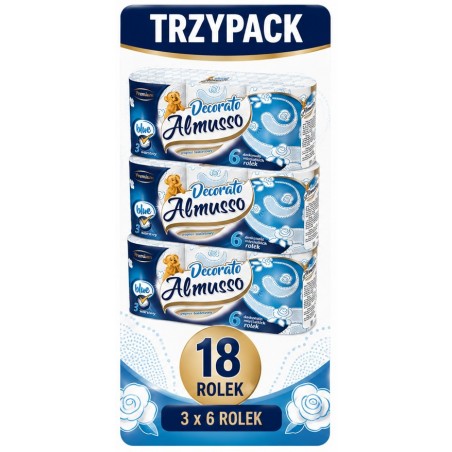 ZESTAW 3 X Almusso Decorato Papier Toaletowy Premium 6 Rolek 22M 3WARS.