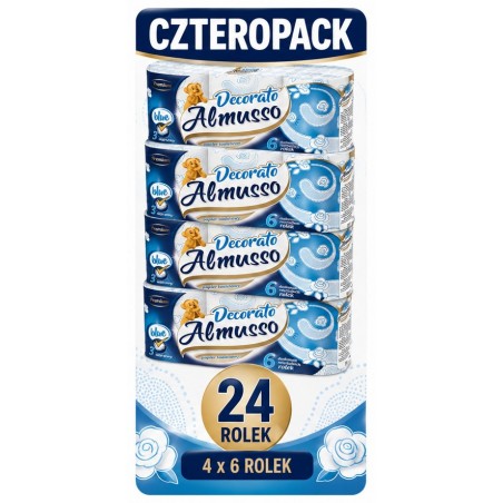 ZESTAW 4 X Almusso Decorato Papier Toaletowy Premium 6 Rolek 22M 3WARS.
