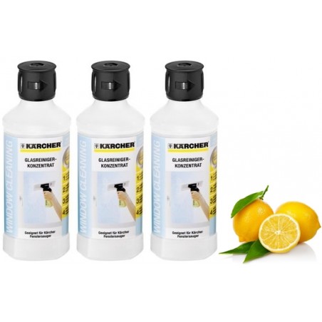 Zestaw 3 x Karcher RM 500 Koncentrat do Mycia Szkła 500ml