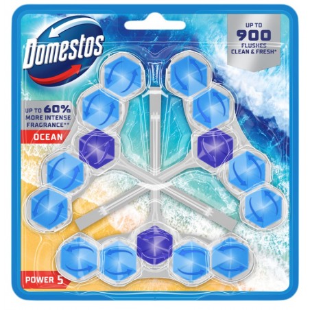 Domestos Power 5 Zawieszki do WC Ocean 3 sztuki
