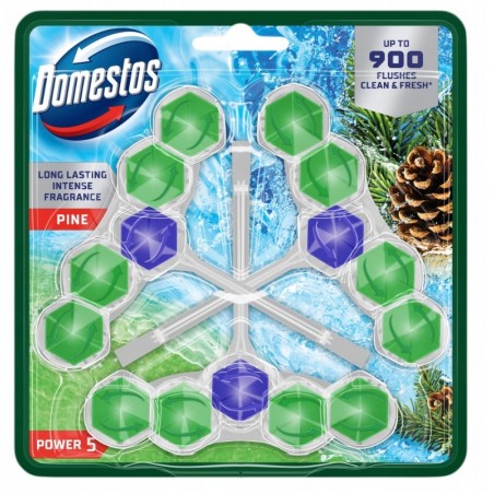 Domestos Power 5 Zawieszki do WC Pine 3 sztuki