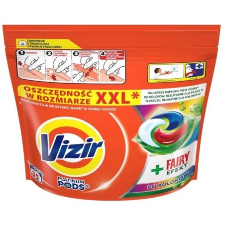Vizir Platinum Pods Kapsułki do Prania Kolorów 35 sztuk