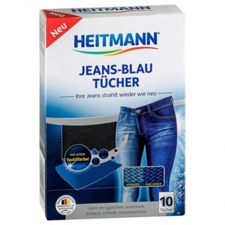 HEITMANN Chusteczki Barwiące do Jeansu 10szt DE