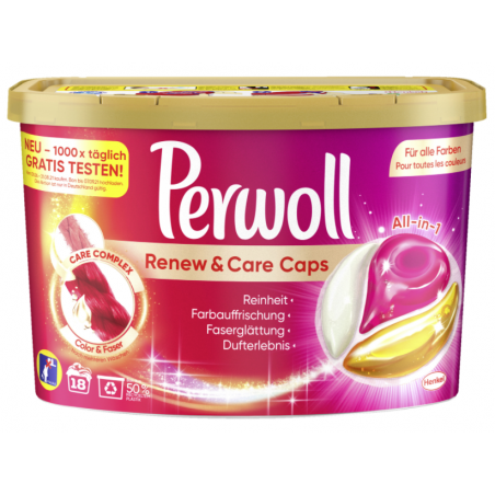 Perwoll Renew & Care Kapsułki do Prania 18 sztuk