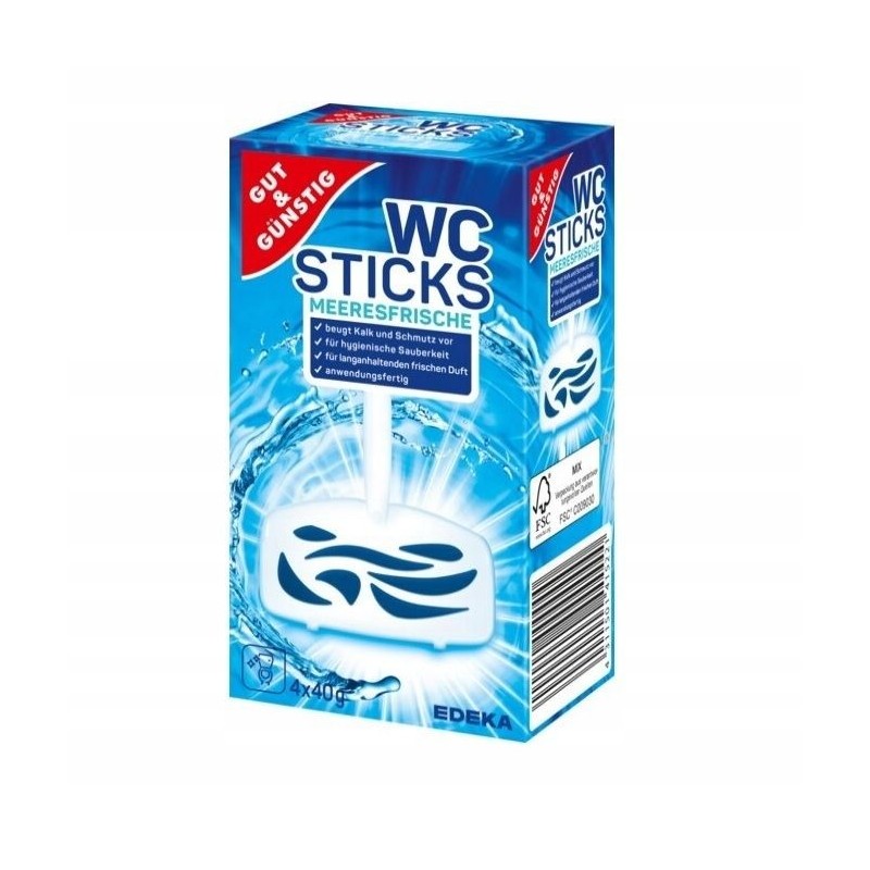 Gut&Gunstig WC Sticks Zawieszka do WC OCEAN 4x40g 