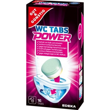 Gut&Gunstig WC POWER TABS Tabletki do Toalety 16szt 